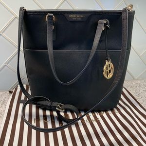 Henri Bendel cross body leather tote bag